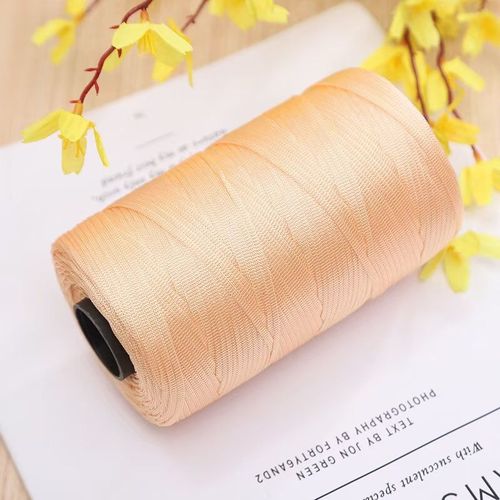 新款丝光棉麻手工制作勾鞋帽子坐垫包包大份量半斤扁带线直销批发